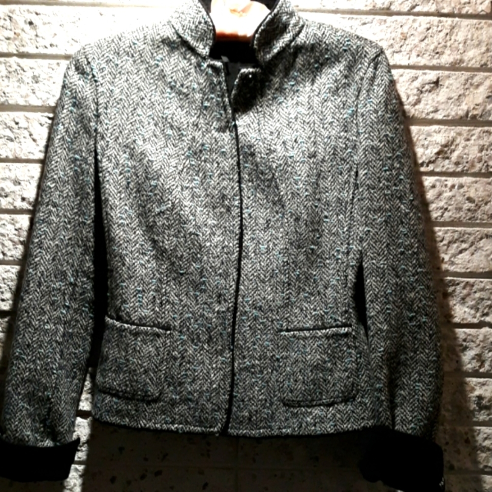 Doubleface reversible tweed jacket XS